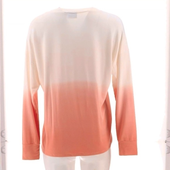 EZ Nina Leonard Lounge Knit Tie-Dye Top  Salmon NWT size 5X - Picture 4 of 12